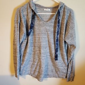 Waffle knit pullover
